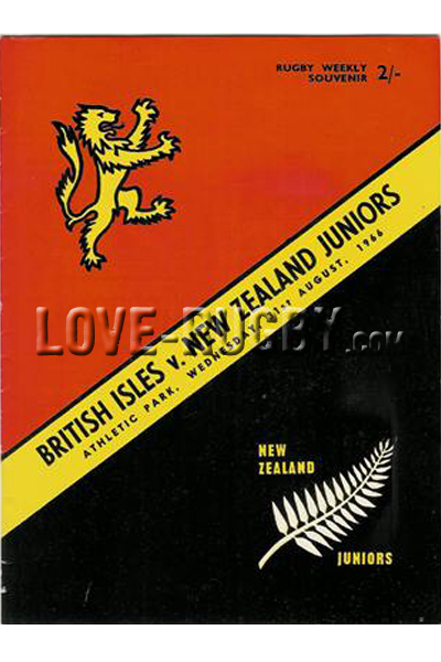 1966 New Zealand Juniors v British Isles  Rugby Programme